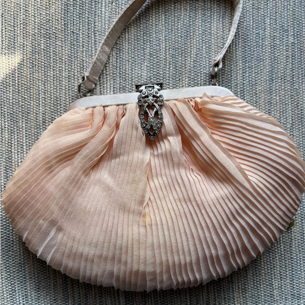 Banana Republic peach-colored evening bag